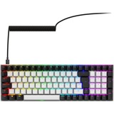 Sharkoon SKILLER SGK50 S2, clavier gaming Blanc, Layout BE, Gateron Red, LED RGB, Hot-swappable