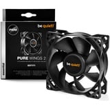 be quiet! Pure Wings 2 PWM 80 mm, Ventilateur de boîtier Noir, Connecteur de ventilateur PWM 4 broches