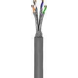 goobay Câble réseau RJ-45 S/FTP Cat.6a Gris, 50 mètres, sans fiche