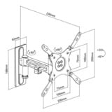goobay Goobay TV Wall Mount caravan sl 33-109, Support mural Argent