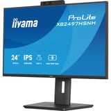 iiyama ProLite XB2497HSNH-B1 23.8" Moniteur Noir, 1x DisplayPort, 1x HDMI, 3x USB-C, 2x USB-A, 1x RJ-45, Webcam