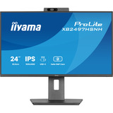 iiyama ProLite XB2497HSNH-B1 23.8" Moniteur  Noir, HDMI, DisplayPort, LAN, Audio, USB-C, Webcam
