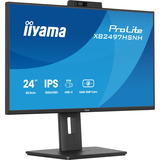 iiyama ProLite XB2497HSNH-B1 23.8" Moniteur  Noir, HDMI, DisplayPort, LAN, Audio, USB-C, Webcam