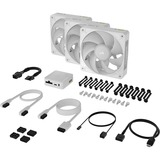 Corsair RX120 MAX RGB, Ventilateur de boîtier Blanc, 3 pièces, connecteur de ventilateur PWM à 4 broches