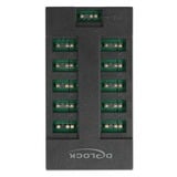 DeLOCK Concentrateur RGo pour LED RGo avec 10 ports, HUB Noir