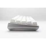 Ducky One 3 Classic Pure White Mini, clavier Blanc, Layout États-Unis, Cherry MX Red Silent, LED RGB, Double-shot PBT, Hot-swappable, QUACK Mechanics, 60%