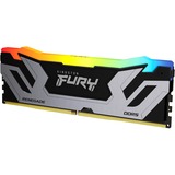 Kingston 24 Go DDR5-8400 (1x 24 Go), Mémoire vive Argent/Noir, KF584CU40RSA-24, Renegade Silver RGB, XMP 3.0