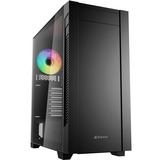 Sharkoon S25-W2 ARGB boîtier midi tower Noir | 2x USB-A | 1x USB-C | RGB | Verre Trempé