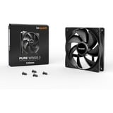 be quiet! Pure Wings 3 ventilateur de boîtier Noir, 120 x 120 x 25 mm, Ventilateur, 12 cm, 1600 tr/min, 84,8 m³/h, Noir