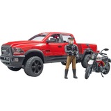 bruder Véhicule Ram 2500 Power Wagon Rouge Avec Moto Scrambler Ducati Desert Sled Noire Et Personnage Motard, Modèle réduit de voiture Intérieure, 3 an(s), Plastique, Rouge