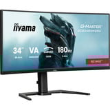 iiyama G-Master Red Eagle GCB3484WQSU-B1 34" Moniteur UltraWide gaming incurvé  Noir, 180 Hz, HDMI, DisplayPort, Audio, AMD Free-Sync