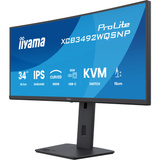 iiyama ProLite XCB3492WQSNP-B1 34" Moniteur UltraWide incurvé Noir, 1x DisplayPort, 2x HDMI, 3x USB-C, 2x USB-A, 1x RJ-45