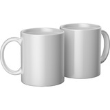 Cricut Mug White - 350 ml, Coupe Blanc, 2 pièces