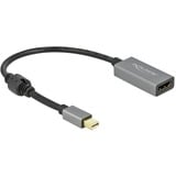 DeLOCK Mini DisplayPort 1.4 Actif > HDMI, Adaptateur Gris/Noir, 0,2 mètres, 4K 60Hz