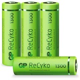 GP Batteries ReCyko AA, Mignon, Batterie Vert, 4 pièces