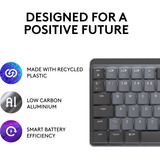 Logitech MX Mechanical Mini clavier Noir, Layout US-International (QWERTY), GL Tactile, 80% (TKL)