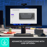 Logitech MX Mechanical Mini clavier Noir, Layout US-International (QWERTY), GL Tactile, 80% (TKL)