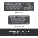 Logitech MX Mechanical Mini clavier Noir, Layout US-International (QWERTY), GL Tactile, 80% (TKL)