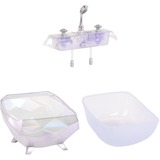 MGA Entertainment Glitter Babyz - Baignoire étincelante avec changement de couleur, Meubles de poupées 