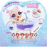 MGA Entertainment Glitter Babyz - baignoire pétillante avec changement de couleur, Meubles de poupées 