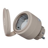 Shelly Wave Outdoor Plug S LR (EU), Multiprise Beige, Z-Wave, IP44, 2500 W