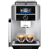 Siemens TI957FX1DE machine à café Entièrement automatique Machine à café 2-en-1 2,3 L, Machine à café/Espresso acier inoxydable, Machine à café 2-en-1, 2,3 L, Café en grains, Café moulu, Broyeur intégré, 1500 W, Noir, Argent