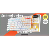 SteelSeries Apex Pro TKL Gen 3 RGB clavier gaming mécanique Blanc, Layout US (QWERTY), SteelSeries OmniPoint 3.0, 80 % (TKL)