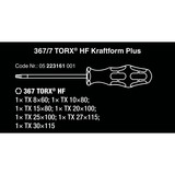 Wera 367/7 TORX HF set de tournevis Kraftform Plus + Rack Noir/Vert, 7 pièces