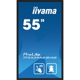 iiyama ProLite TF5539AS-B1AG 54.6" 4K UHD Moniteur tactile  Noir, Tactile, HDMI, DisplayPort, LAN, Audio, USB, Android 