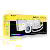 Corsair NAUTILUS 360 RS LCD, Watercooling Blanc