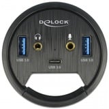 DeLOCK Hub USB 3 ports 1x Type-C + 2x Type-A + HD-Audio 