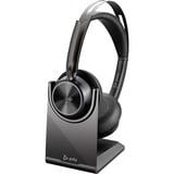 HP Poly Voyager Focus 2 casque on-ear Noir, Support de charge inclus