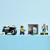 LEGO City - Poursuite avec la moto de police, Jouets de construction 60455