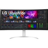 LG 40WP95CP-W 39.7" 4K UHD Moniteur UltraWide incurvé  Blanc, 2x HDMI, 1x DisplayPort, 2x USB-A 3.2 (5 Gbit/s), 1x USB-C, 1x Thunderbolt 4