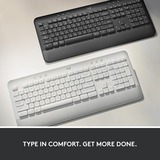 Logitech Signature K650 Wireless Comfort Keyboard, clavier Blanc, Layout États-Unis