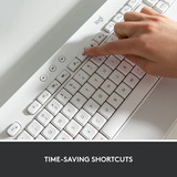 Logitech Signature K650, clavier Blanc, Mise en page aux États-Unis (international)
