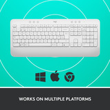 Logitech Signature K650, clavier Blanc, Mise en page aux États-Unis (international)