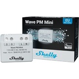 Shelly Qubino Wave PM Mini, Relais Gris clair/Blanc, 1 canal, Z-Wave