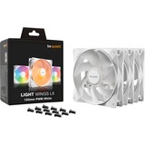 be quiet! Light Wings LX 120mm PWM Triple Pack White, Ventilateur de boîtier Blanc, 4-Pin PWM, LED, 3 pièces