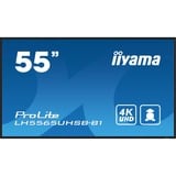 iiyama ProLite LH5565UHSB-B1, Affichage public Noir, HDMI, DisplayPort, LAN, WiFi, Audio, USB, Android