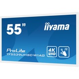 iiyama ProLite TF5539UHSC-W1AG, Affichage public Blanc, 139,7 cm (55"), 3840 x 2160 pixels, 4K Ultra HD, LED, 8 ms, Blanc