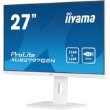 iiyama ProLite XUB2797QSN-W2 27" Moniteur Blanc, 2x DisplayPort, 1x HDMI, 2x USB-C, 2x USB-A, 1x RJ-45