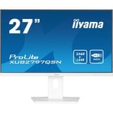 iiyama ProLite XUB2797QSN-W2 27" Moniteur  Blanc, 100 Hz, HDMI, DisplayPort, USB-C, Adaptive Sync