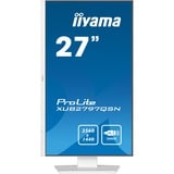 iiyama ProLite XUB2797QSN-W2 27" Moniteur  Blanc, 100 Hz, HDMI, DisplayPort, USB-C, Adaptive Sync