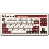 8BitDo Retro Mechanical Keyboard Fami Edition, clavier gaming Beige/Rouge, Layout États-Unis, Kailh Box White, TKL, Bluetooth Low Energy, Wireless 2.4G, USB