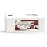 8BitDo Retro Mechanical Keyboard Fami Edition, clavier gaming Beige/Rouge, Layout États-Unis, Kailh Box White, TKL, Bluetooth Low Energy, Wireless 2.4G, USB