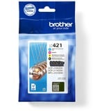 Brother Encre - LC-421VAL Value Pack Noir, cyan, magenta, jaune