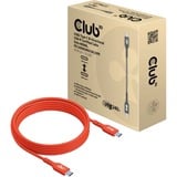 Club 3D USB-C 2.0 bidirectionnel, Câble Orange, 2 mètres