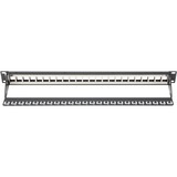 Digitus Panneau de raccordement. 19" 24 ports 1HE modulaire, Panneau de brassage Noir