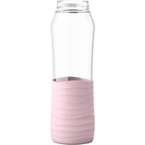 Emsa Bouteille en verre Drink2GO, Gourde Transparent/Rose